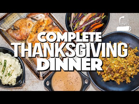COMPLETE STEP BY STEP GUIDE TO COOKING THANKSGIVING DINNER (ANYONE CAN DO IT!) | SAM THE COOKING GUY