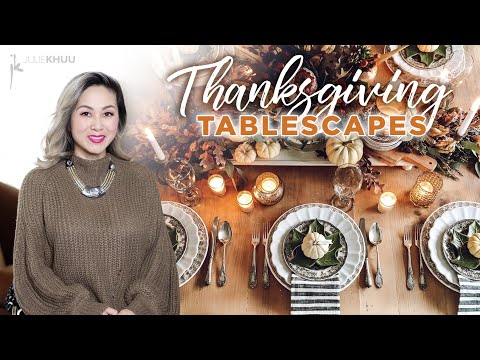 How to Set a Gorgeous Holiday Table | Thanksgiving Tablescape Ideas | Julie Khuu