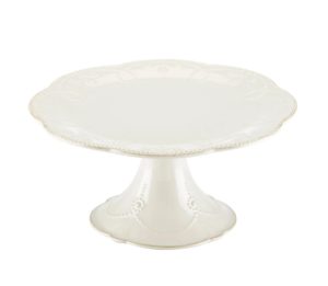 French Perle White Pedestal Cake Plate Lenox