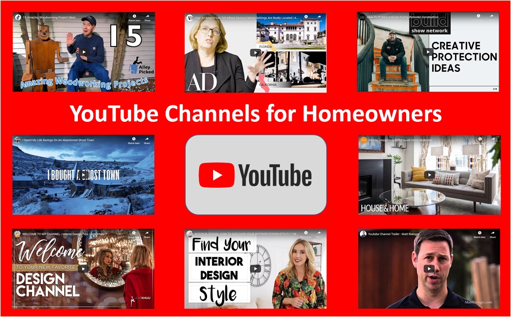 YouTube Channels for Imaginative Homeowners