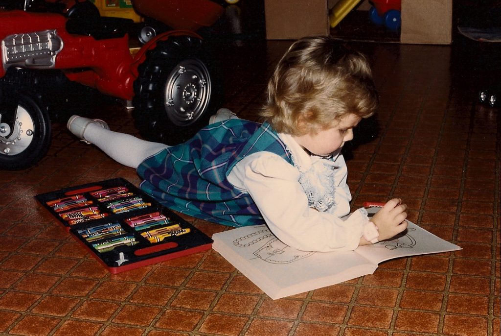 Lesley Myrick Coloring Book as Child