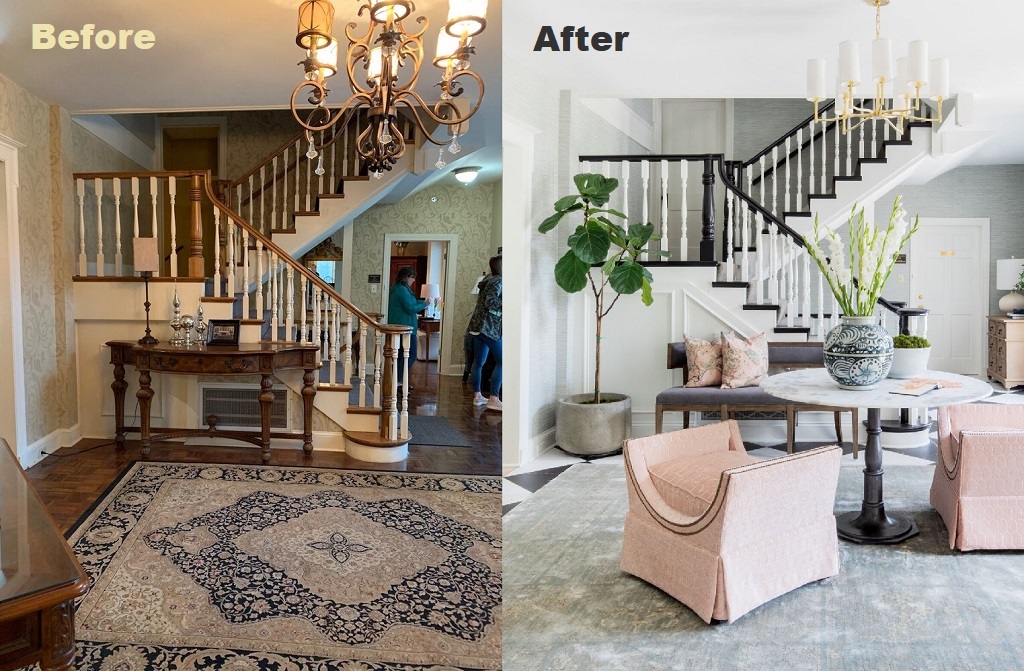 Scout & Nimble Tri Delta Foyer Makeover Before and After