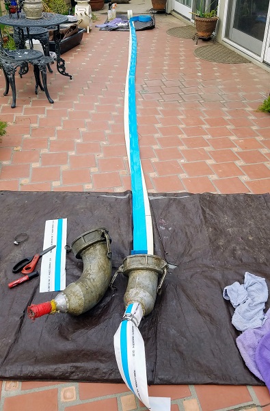 A1TSP CIPP liner and cal tube laid out