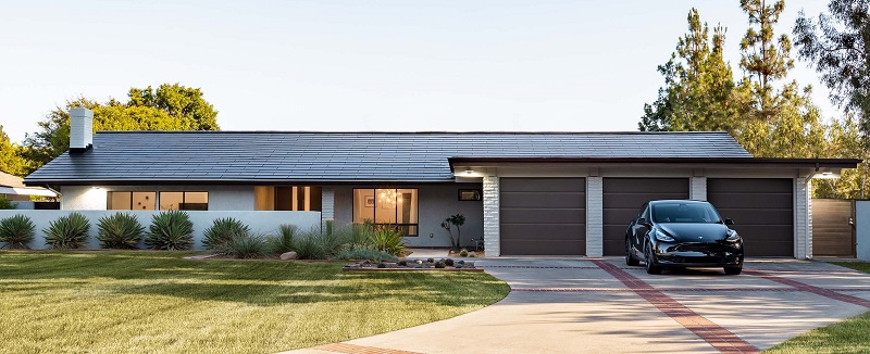 Tesla Solar Roof on One Story Ranch House