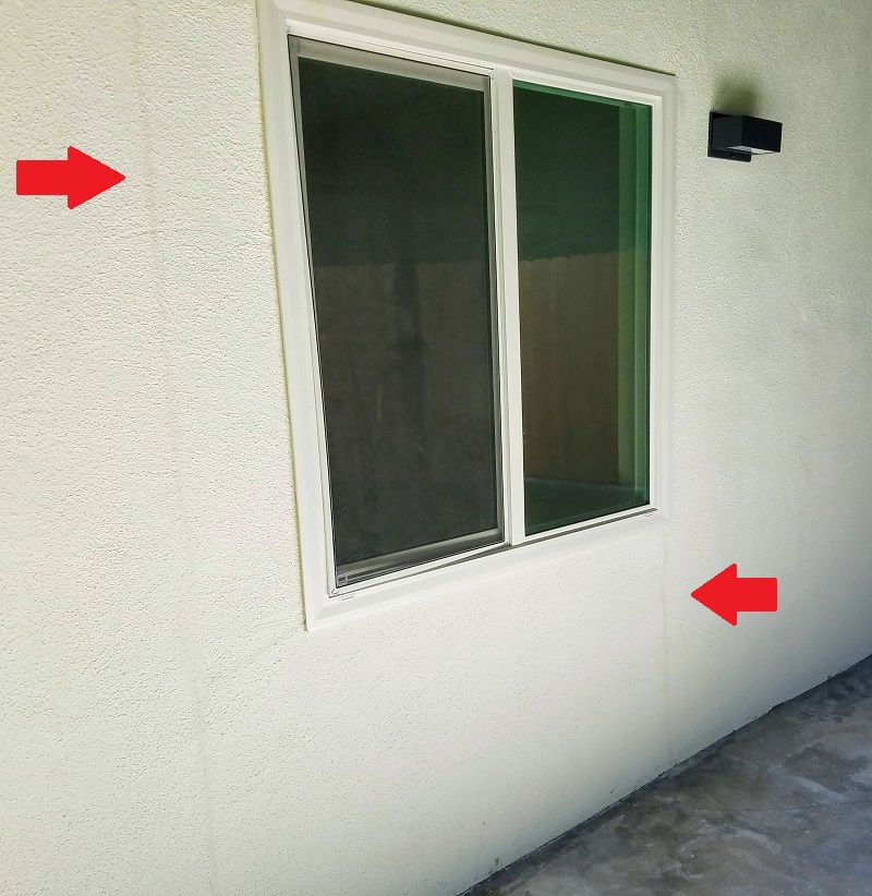 exterior painting over previous sliding door area