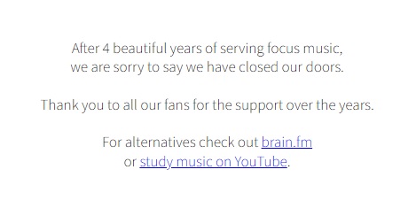 FocusMusic.fm Farewell Message