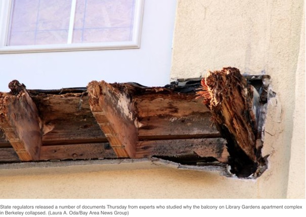 Laura A Oda Bay Area News Group Berkeley California Balcony Joist Collapse 2015