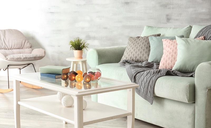 Living Room with Soft Inviting Pastels Color Scheme