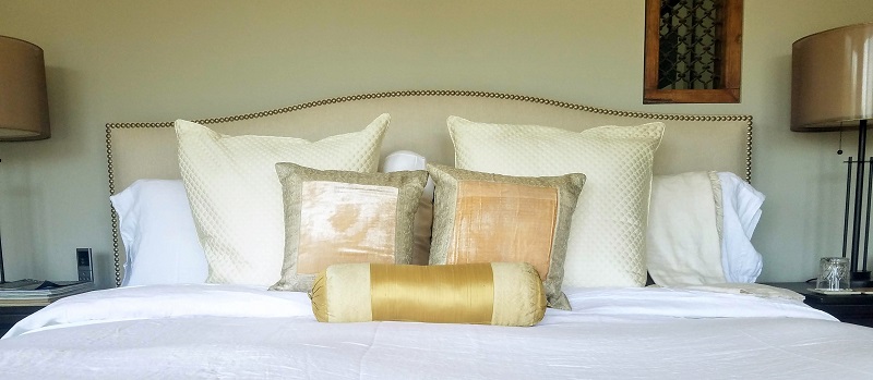 Purgula Mitchell Gold + Bob Williams 100% Organic Linen Bedding Collection King Sized Bed Headboard View