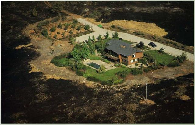 Santa Barbara County Home protected by surrounding vegetation