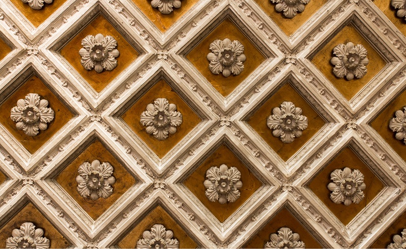 Ceiling with Decorative Ornamental Design
