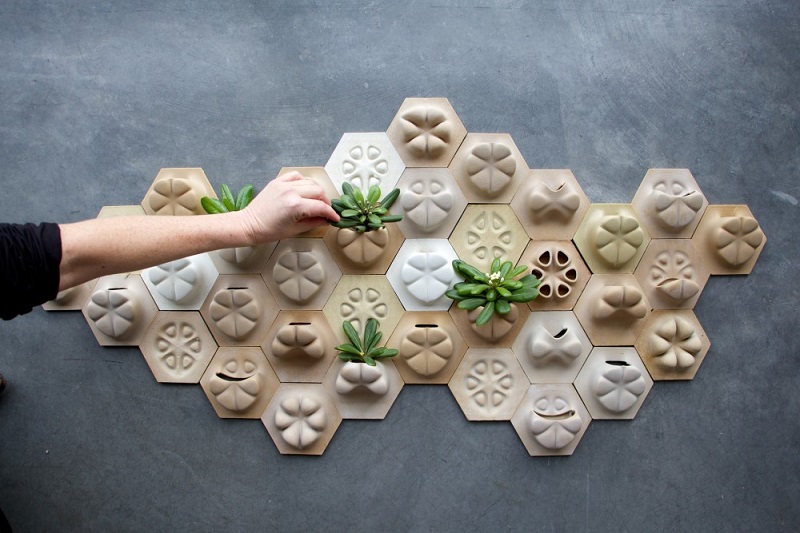 Emerging Objects 3D Printed Living Wall Planter