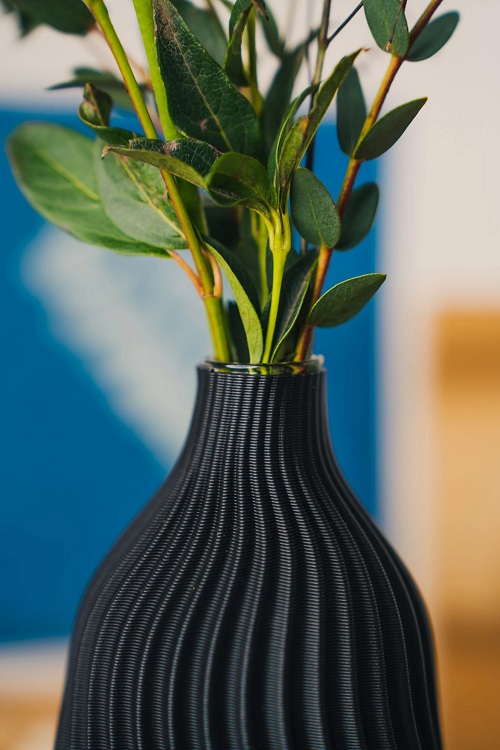 Wooj 3D Printed Vase Duna Vessel I Black