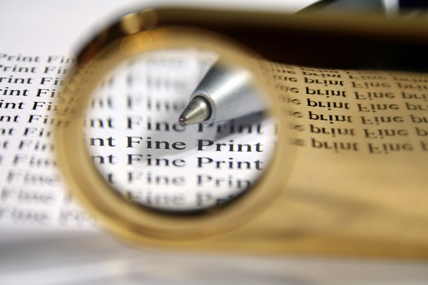 Home Warranty Plan Fine Print Magnifying Glass