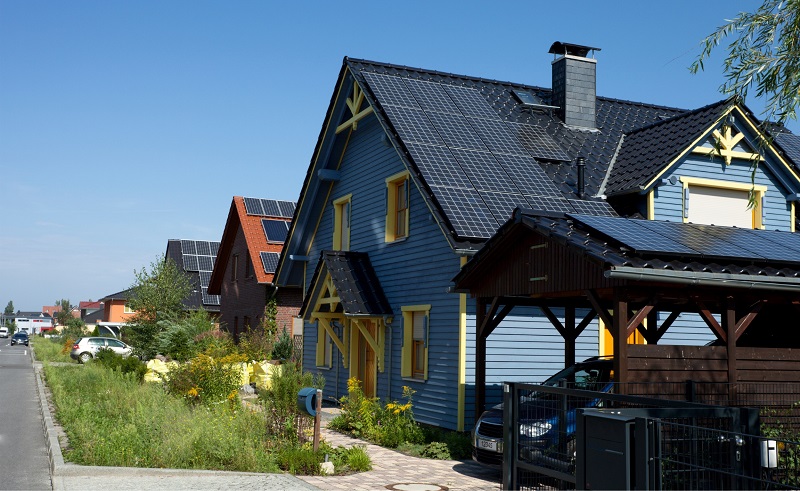 Houses with Solar Panels Street View