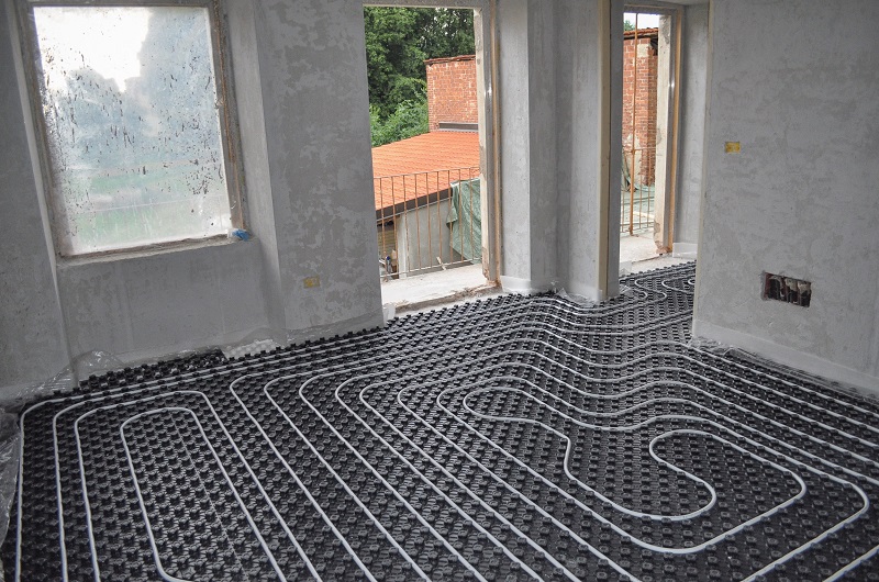 Installation of radiant floor heating system