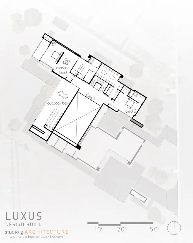 19 Rockstream, Henderson, Nevada, The New American Home 2023, LUXUS Design Build, studio g ARCHITECTURE Elevation Drawing second floor