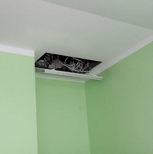Ceiling Access Door Hiding Cables