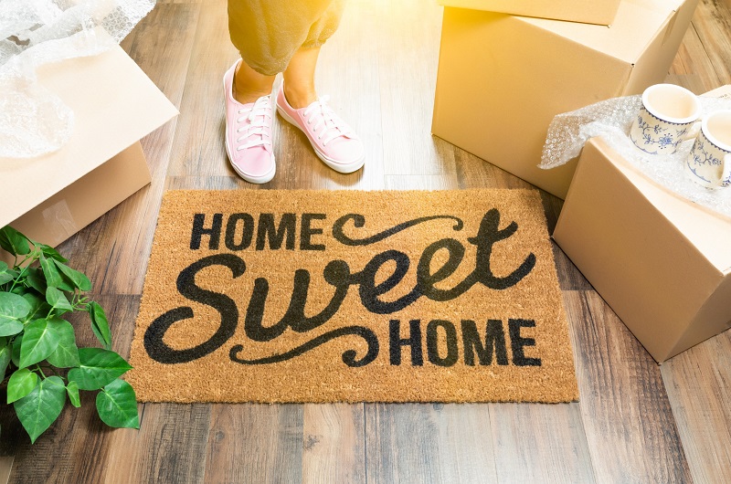 First-time homebuyer moving into to their new home with a 