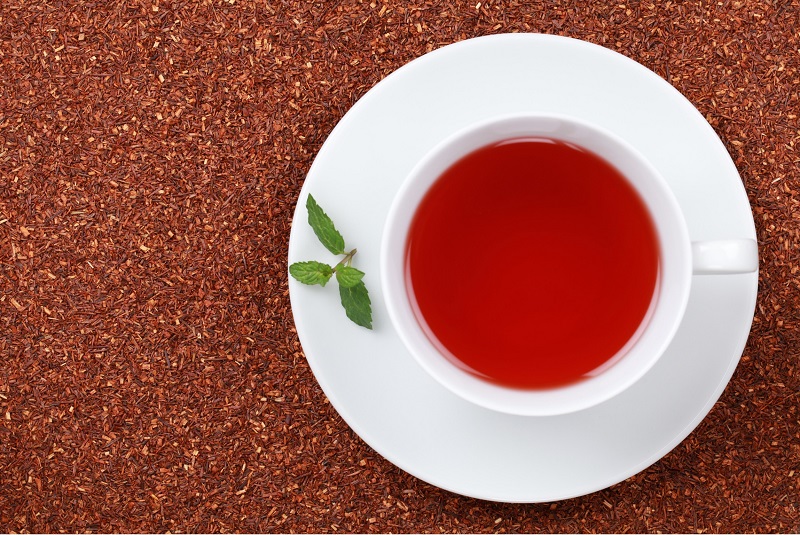 Cup of red rooibos tea
