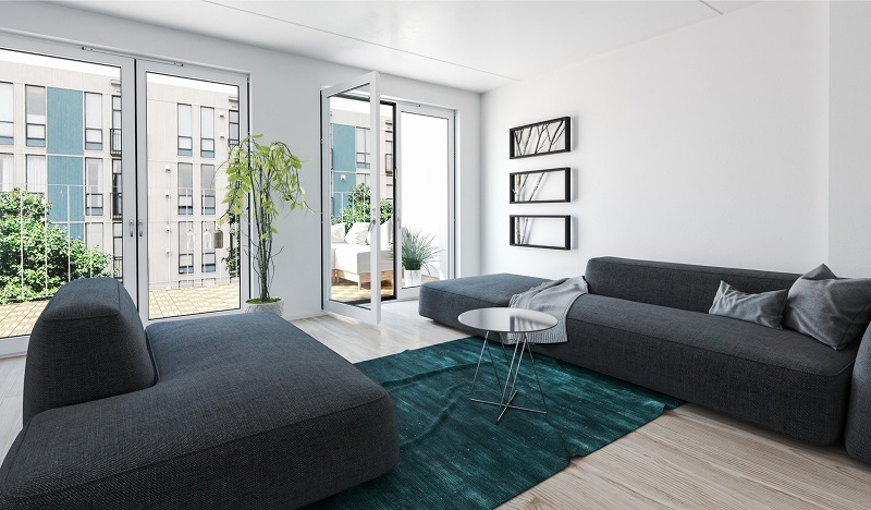 Living room of modern urban condominium