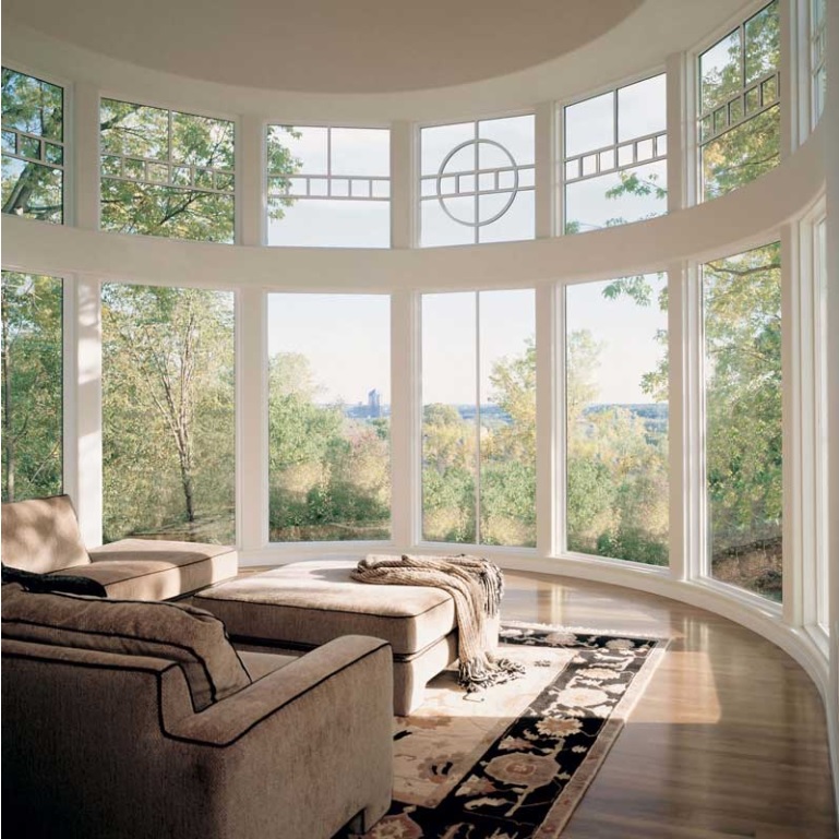 Marvin Windows Interior View of a Beautiful Custom Bow Window with views