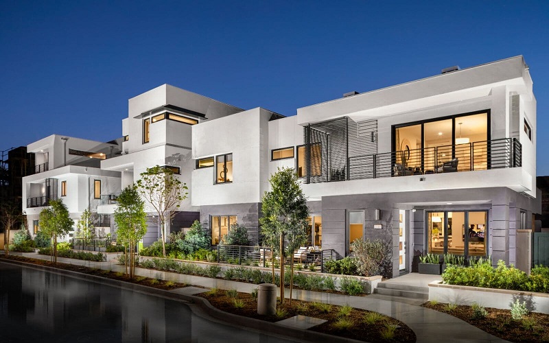 The Landing at Tustin Legacy by Brookfield Residential street view of Cira Single Family Homes