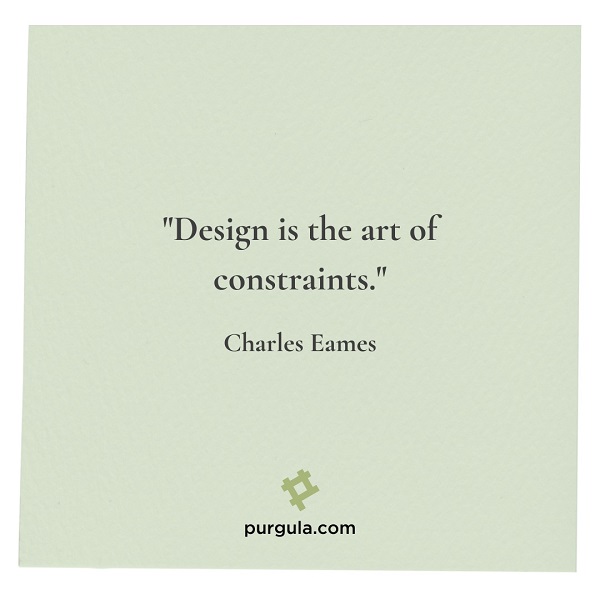 Charles Eames design quote about constraints