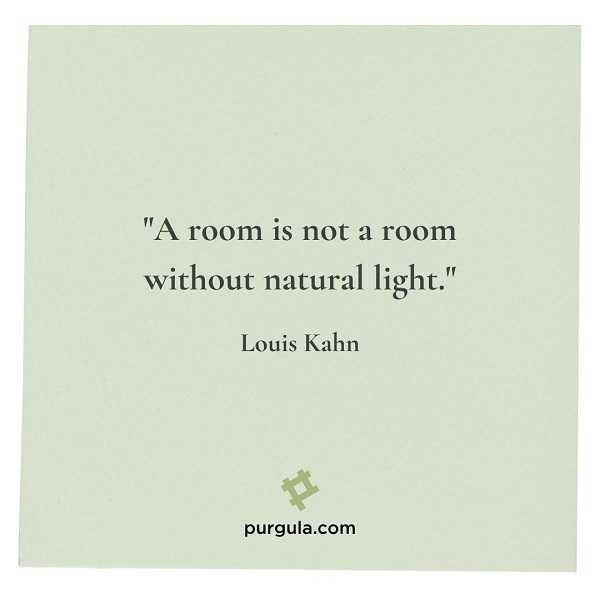 Louis Kahn interior design quote about natural light