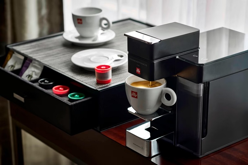 Ritz-Carlton Georgetown, Washington, DC In-Room coffee bar Illy Single-Serve Coffee Machine