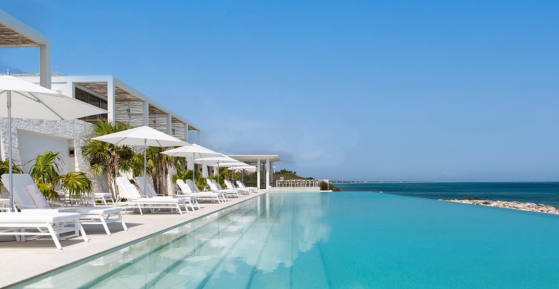 Infinity pool at Rock House residences at Grace Bay, Turks & Caicos