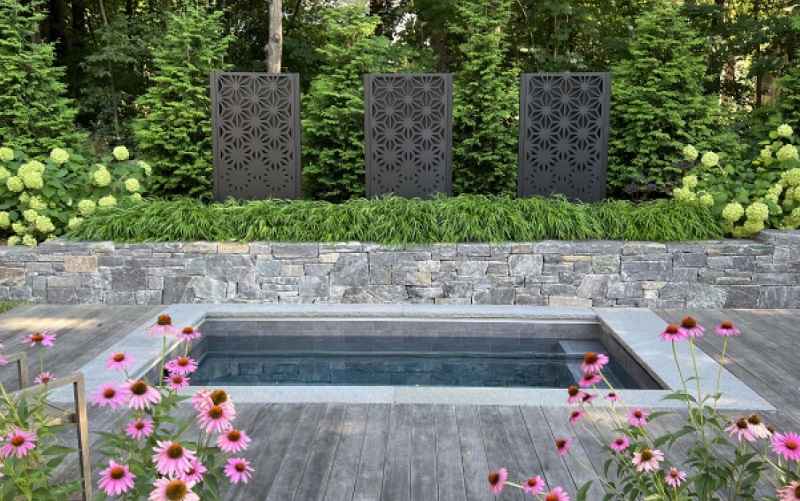 Soake Pools prefab concrete plunge pool in backyard