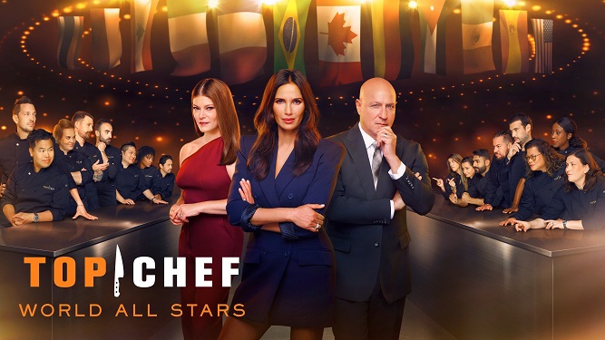 Top Chef Season 20 promo image with hosts