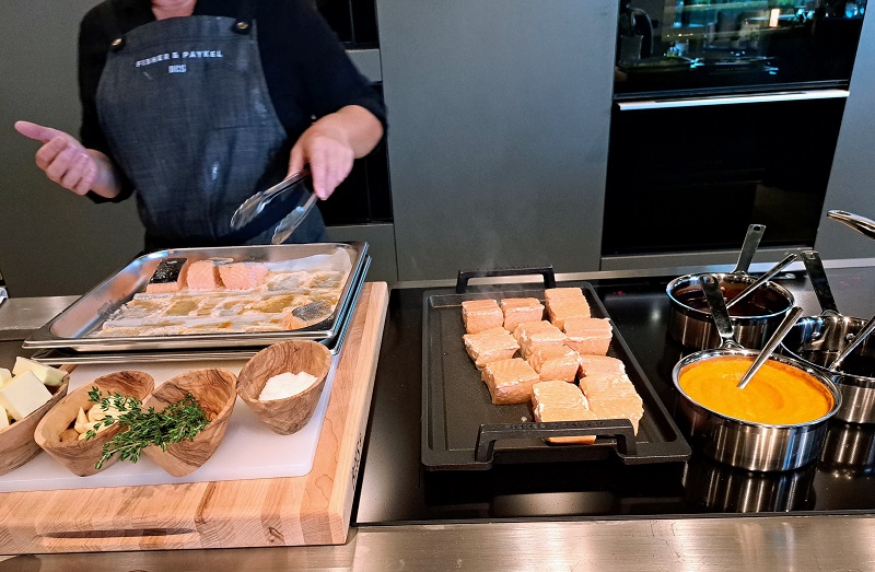 Fisher & Paykel Mastery of Temperature Experience, Chef Jenny Messing using induction cooktop