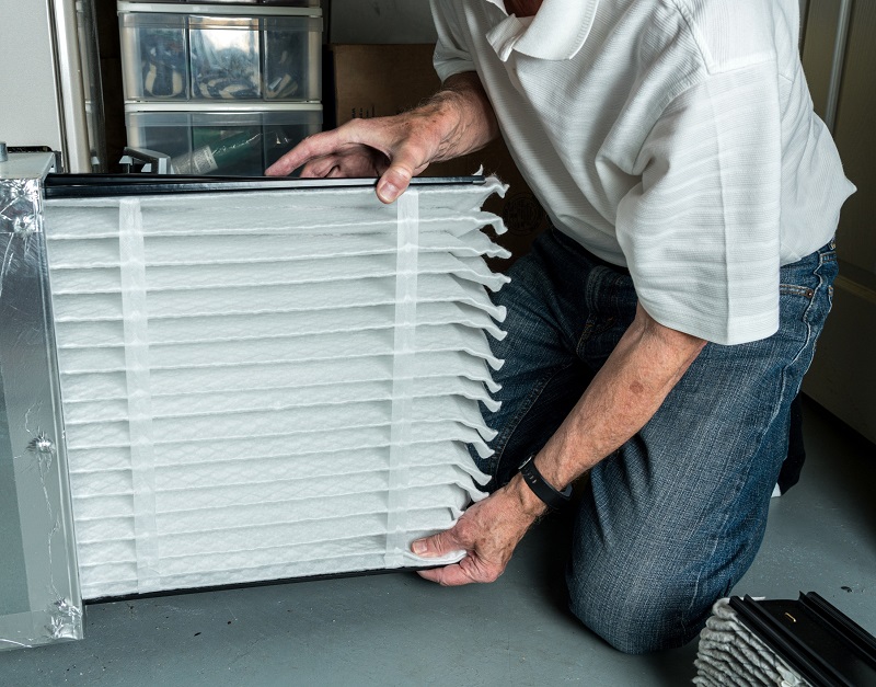 Installing a new HVAC air filter