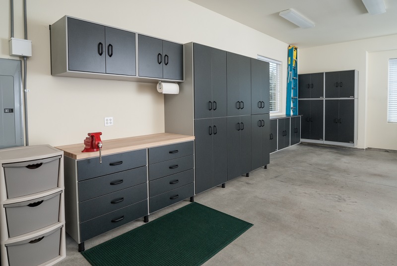 Custom insulated garage with large work area