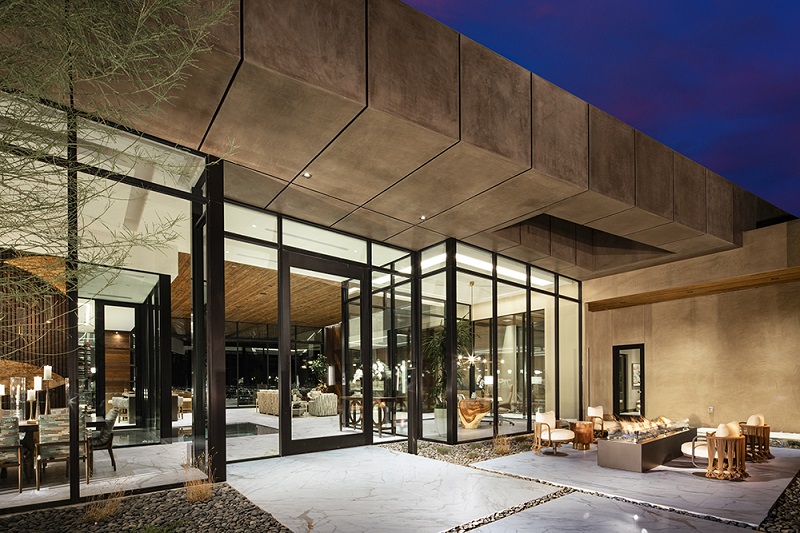 TNAH 2025 Intimate front-of-the-house outdoor seating area enclosed by small-scale retaining wall