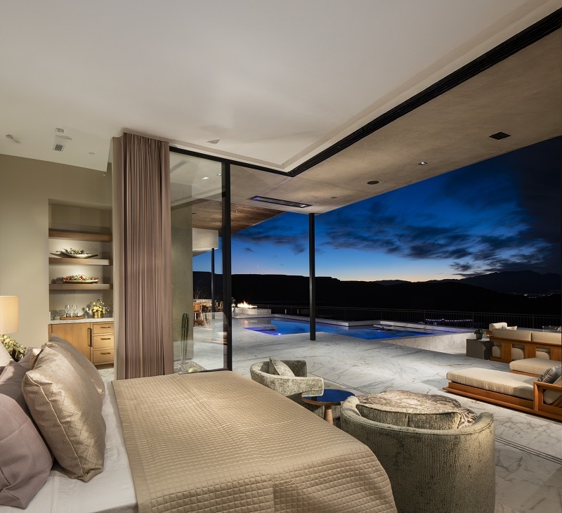 TNAH 2025 Junior Suite to Pool. Image by 501 Studios and Pro Builder
