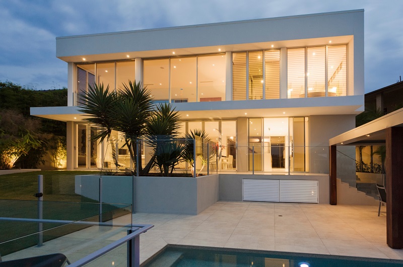Modern custom home in beach community