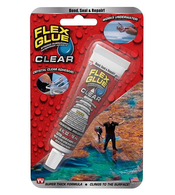 Clear Flex Glue by Flex Seal works underwater