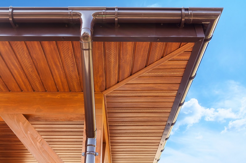 House with copper eaves