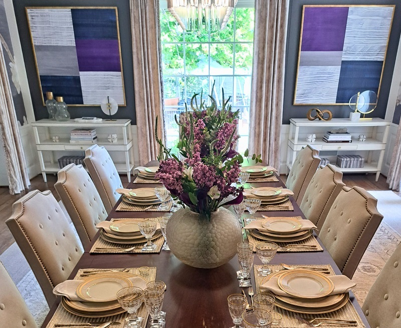 PSH 2025 Formal Dining Room designed by Maria Videla Juniel: place settings and artwork