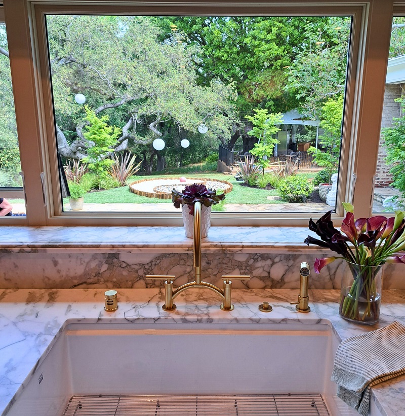 PSH 2025 Kitchen designed by Rachel Duarte: Large Anderson Awning Window in front of kitchen sink