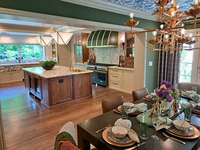 PSH 2025 Kitchen designed by Rachel Duarte: View of the cooking area from the adjacent casual dining area