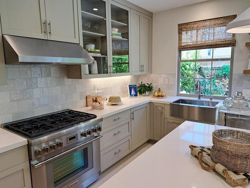 Small remodeled kitchen with a new energy efficient window