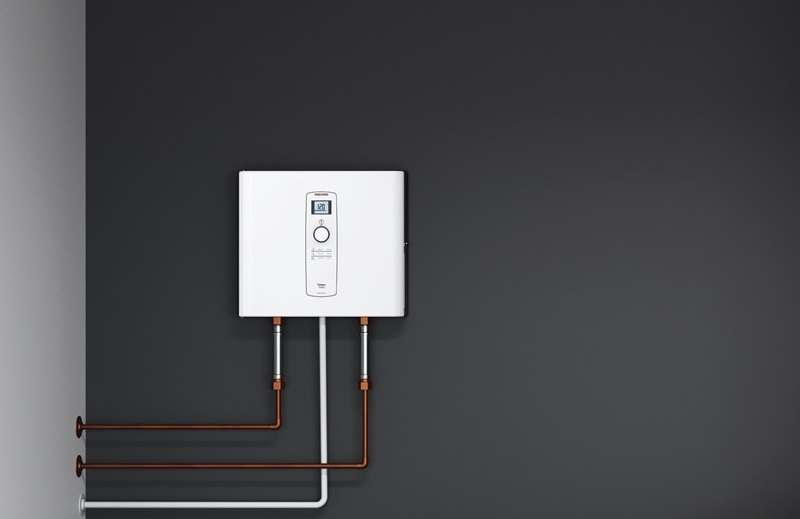 Stiebel Eltron Tempra 20 Plus Advanced Flow Control and Self-Modulating 20 kW 3.90 GPM Residential Electric Tankless Water Heater in Garage 