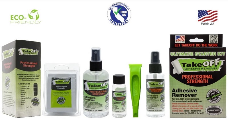 TakeOFF Adhesive Remover product line white background