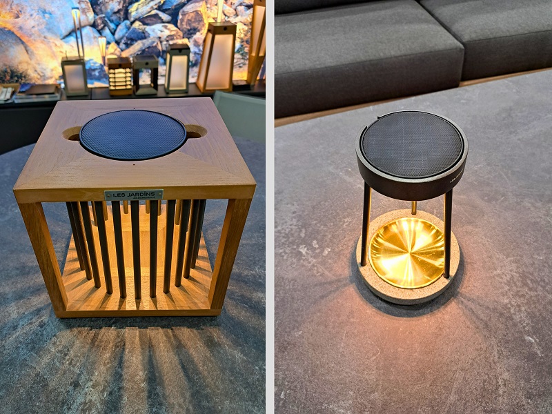 Two stylish LES Jardins outdoor solar lamps showcased at HD Expo 2025
