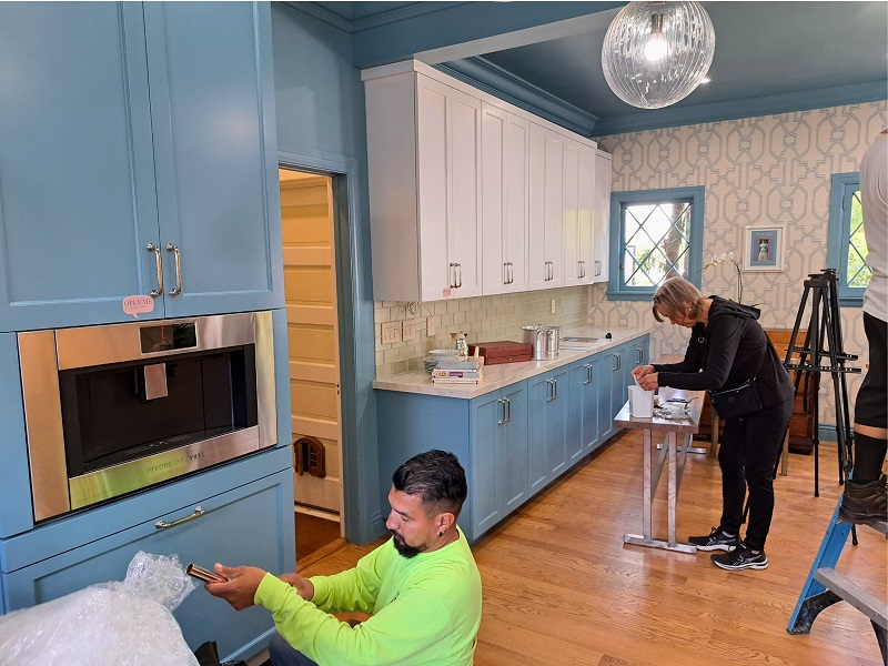 A renovation taking care of the final finishes of a successful major kitchen remodel