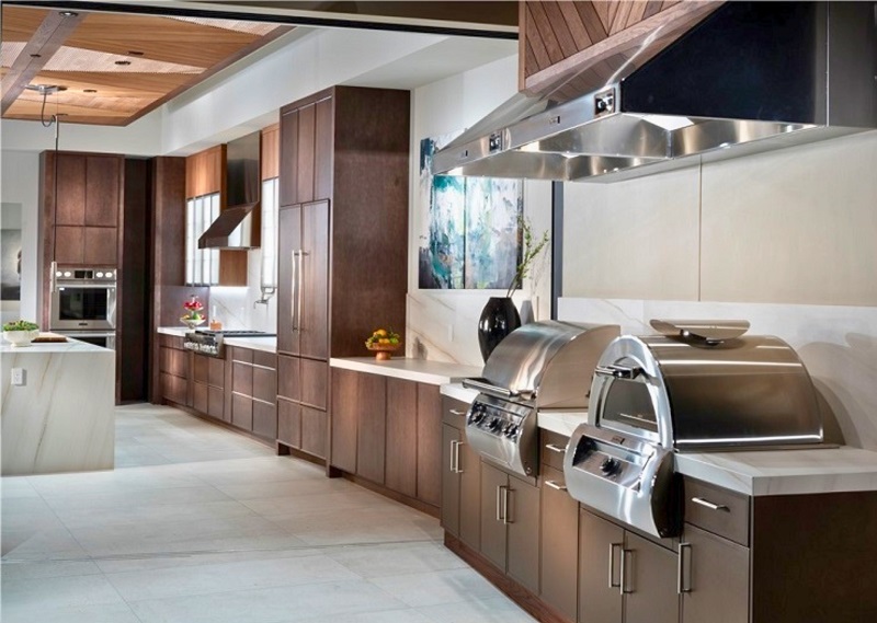 Seamless indoor-outdoor integrated kitchens featured in the 2024 New American Home